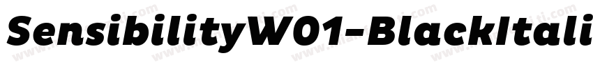 SensibilityW01-BlackItalic Regular字体转换